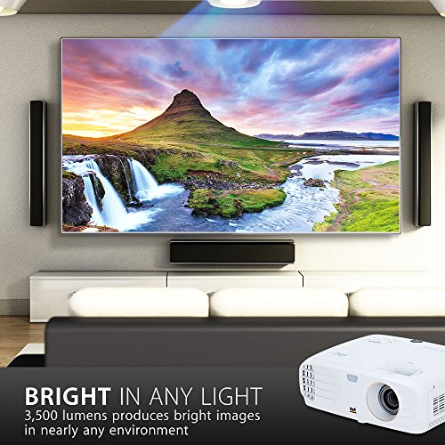 ViewSonic True 4K Projector with 3500 Lumens HDR Support and Dual HDMI for Home Theater Day and Night, Stream Netflix with Dongle (PX747-4K)