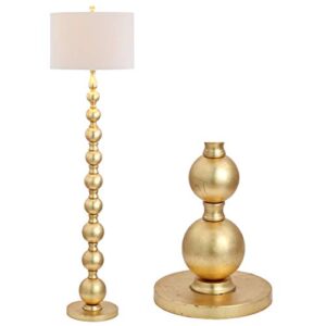 jonathan y jyl5048a adriana 62.5″ metal led floor lamp, contemporary, modern, transitional, office, living room, family room, dining room, bedroom, guest room, hallway, foyer, gold