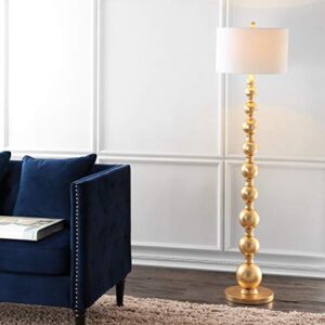 JONATHAN Y JYL5048A Adriana 62.5" Metal LED Floor Lamp, Contemporary, Modern, Transitional, Office, Living Room, Family Room, Dining Room, Bedroom, Guest Room, Hallway, Foyer, Gold