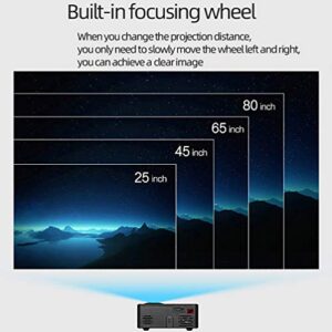 EXCEART Portable Mini Projectors LED Micro Projector 1080P LCD Video for Children Present Video TV Movie Party Game HDMI USB AV Interfaces and Remote Control