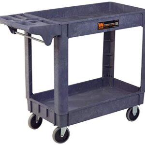 WEN 73002T 500-Pound Capacity 40 by 17-Inch Service Utility Cart & 500-Pound Capacity 46 by 25.5-Inch Extra Wide Service Utility Cart