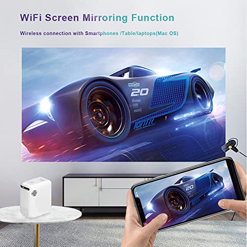 FLZEN 1080P Native Portable WiFi Projector, 4500 Lumens Wireless Home Theater Projector with Screen Mirroring & Casting, Upright Design & Bluetooth Speaker Mode