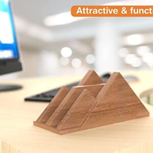 Mobashyr Wooden Dual Vertical Laptop Stand Mountain Laptop Stand Vertical with Thickness Up to 0.98" (25mm) Fits Most Laptop - MacBook pro Vertical Stand