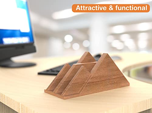 Mobashyr Wooden Dual Vertical Laptop Stand Mountain Laptop Stand Vertical with Thickness Up to 0.98" (25mm) Fits Most Laptop - MacBook pro Vertical Stand