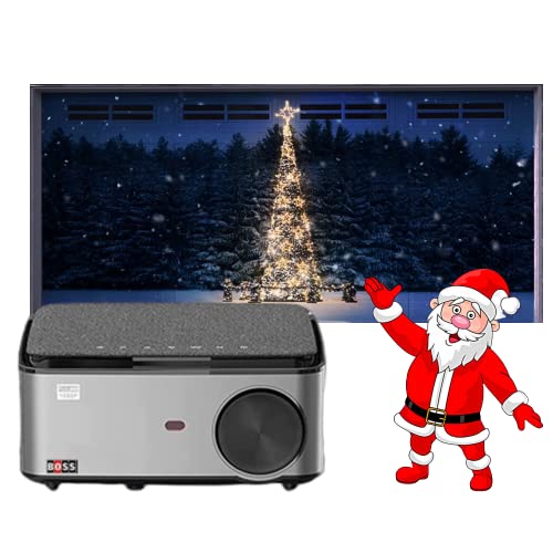 Boss S21A | Android 9 | 3840 x 2160 Ultra HD 6500 Lumen Display | Contrast Ratio 15000:1 | 4D Digital Keystone & Zoom, WiFi & Bluetooth | Home/Office/Educational Institute Purpose Projector