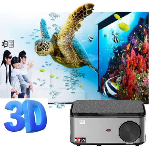 Boss S21A | Android 9 | 3840 x 2160 Ultra HD 6500 Lumen Display | Contrast Ratio 15000:1 | 4D Digital Keystone & Zoom, WiFi & Bluetooth | Home/Office/Educational Institute Purpose Projector