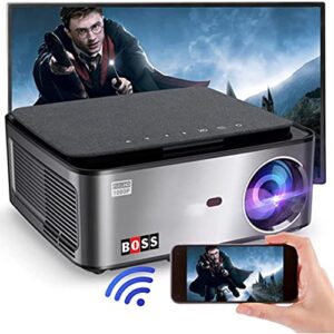 Boss S21A | Android 9 | 3840 x 2160 Ultra HD 6500 Lumen Display | Contrast Ratio 15000:1 | 4D Digital Keystone & Zoom, WiFi & Bluetooth | Home/Office/Educational Institute Purpose Projector