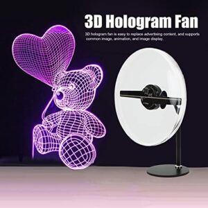 Holographic Projector, 3D LED Hologram Fan WiFi Advertising Machine with Cover, 800x800 Resolution, WiFi APP Operation, for Shop, Bar, Party Advertising Display(30cm/11.8inch)(US)