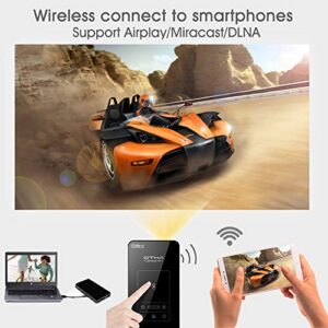 Mini Projector, Touchpad, Auto Keystone Correction, Pocket-Sized DLP Portable Projector ,Android 7.1, 5000 Ah Battery