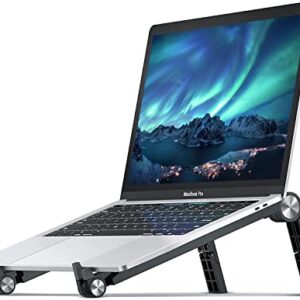 DesertWest Portable Laptop Stand, Lightweight Adjustable Laptop Stand for Desk, Ergonomic Computer Stand Foldable, Anti-Slip MacBook Pro Stand Compatible with 10" - 15.6" Laptops