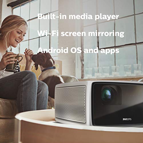 Philips Screeneo S4 Projector, Full HD, Android OS, Electric Keystone, Auto Focus, Digital Zoom