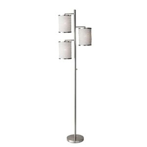 adesso 4152-22 bellows tree lamp, steel, modern chic, 74 in