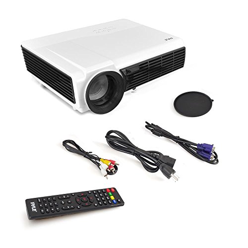 Pyle Video Projector 1080P Full HD Professional Cinema Home Theater Projection, Digital Multimedia File, Keystone Adjust Picture Presentation & Supports USB & HDMI for TV, Computer & Laptop-(PRJD903)
