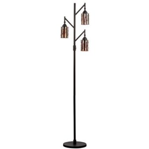 JONATHAN Y JYL8011A Clark Tiffany-Style 71" Multi-Light LED Floor Lamp, Tiffany, Traditional, Art Nouveau Style, Office, Living Room, Family Room, Dining Room, Bedroom, Foyer, Bronze