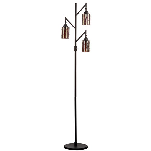 JONATHAN Y JYL8011A Clark Tiffany-Style 71" Multi-Light LED Floor Lamp, Tiffany, Traditional, Art Nouveau Style, Office, Living Room, Family Room, Dining Room, Bedroom, Foyer, Bronze