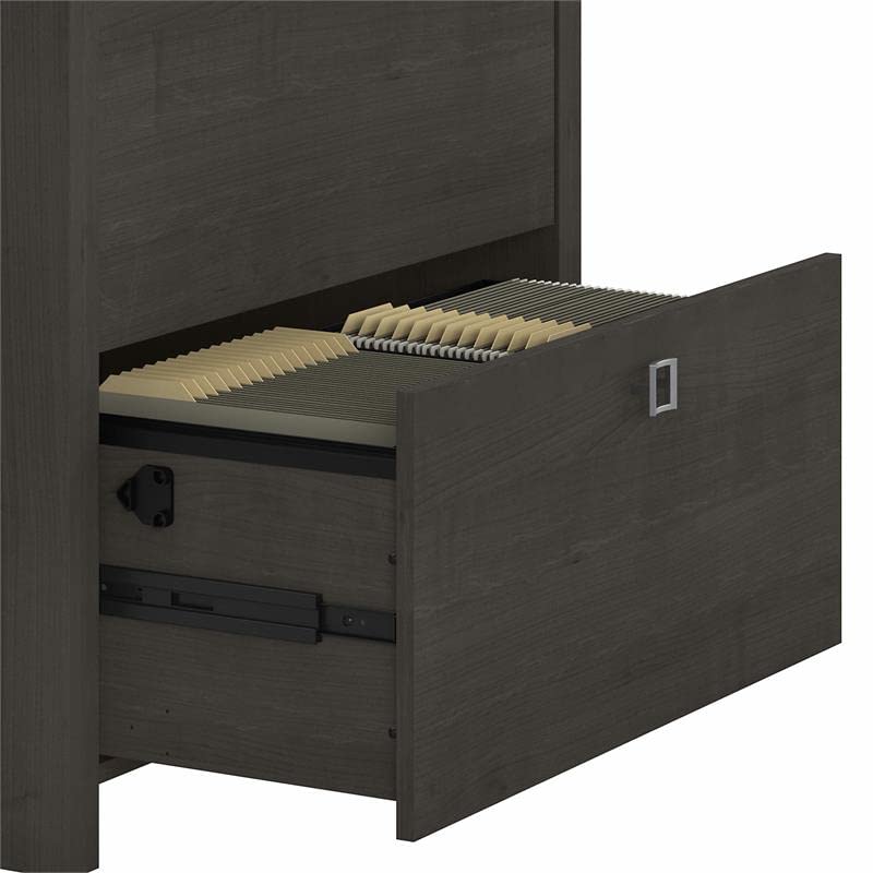 Bush Business Furniture Echo 2 Drawer Lateral File Cabinet, Charcoal Maple