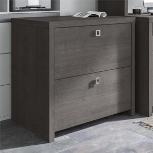 Bush Business Furniture Echo 2 Drawer Lateral File Cabinet, Charcoal Maple