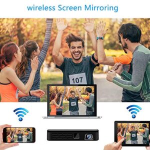 ROMIX Mini Portable Pocket Smart Projector with DLO,HD-in and HD 4K decoding,Compatible with Android,iPhone and Windows