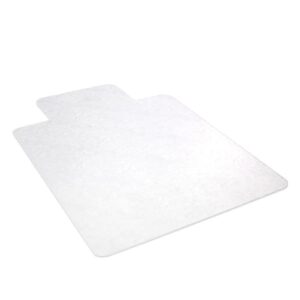 realspace® hard chair mat for hard surfaces, 45″w x 53″d, wide lip, clear