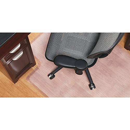 Realspace® Hard Chair Mat For Hard Surfaces, 45"W x 53"D, Wide Lip, Clear