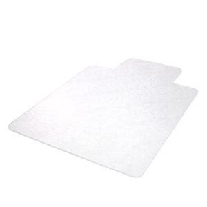 Realspace® Hard Chair Mat For Hard Surfaces, 45"W x 53"D, Wide Lip, Clear