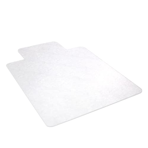 Realspace® Hard Chair Mat For Hard Surfaces, 45"W x 53"D, Wide Lip, Clear