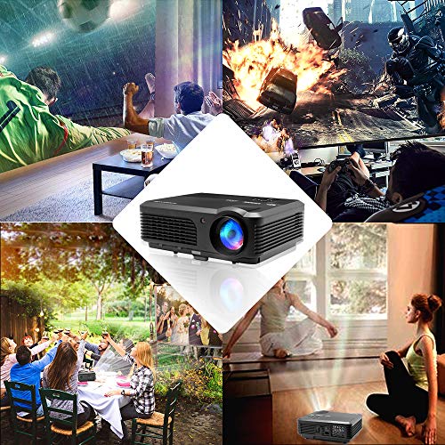 Native 1080p Projector Android OS for Netflix YouTube, Movie Projector with WiFi and Bluetooth, Wireless Display for Phone,Gaming Projector Home Theater Christmas, Compatible w/ TV Stick PC Xbox HDMI