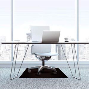 advantagemat black vinyl rectangular chair mat for carpets – 48″ x 60″