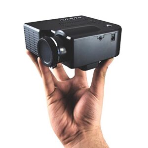 Full HD 1080p Mini Portable Pocket Video & Cinema Home Theater Projector - Built-in Stereo Speaker, LCD+LED Lamp, Digital Multimedia, HDMI, USB & VGA Inputs for TV PC Game Business Computer & Laptop