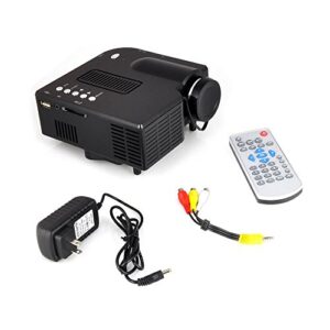 Full HD 1080p Mini Portable Pocket Video & Cinema Home Theater Projector - Built-in Stereo Speaker, LCD+LED Lamp, Digital Multimedia, HDMI, USB & VGA Inputs for TV PC Game Business Computer & Laptop