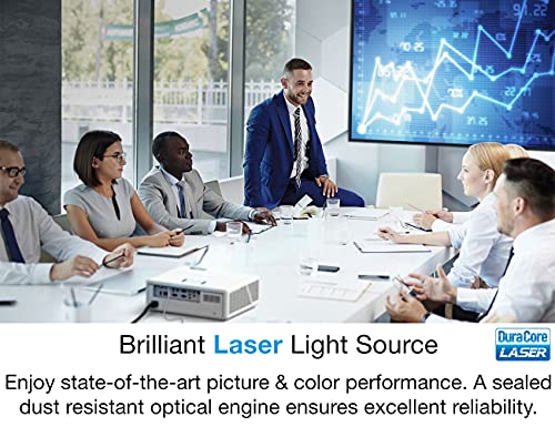 Optoma ZW370 WXGA Professional Laser Projector | Compact Design & Bright 3700 lumens | DuraCore Technology, Up to 30,000 Hours | Network Control | Quiet Operation | 10W Speaker Built in