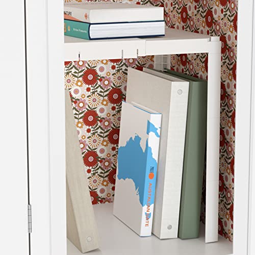 U Brands 2-Way Adjustable Locker Shelf, Locker Accessories, 8.375” to 13.75” W, 3 Varying Heights