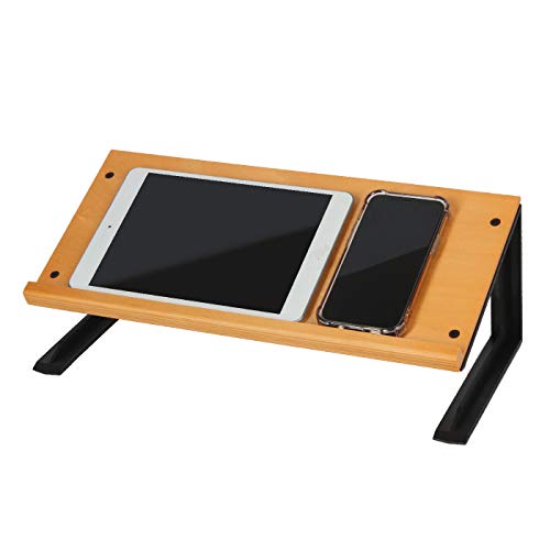 J JAKCUBE Design Tablet Smartphone Book Stand Desk, Wooden Display Organizer, Document Copy Notebook Holder for Monitor - MK294D