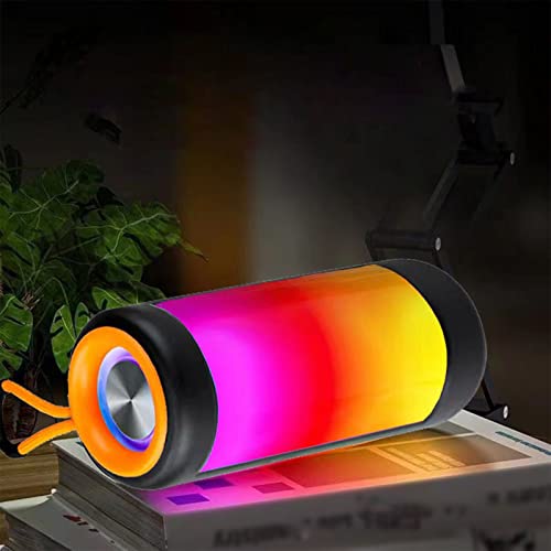 Lefthigh New Portable Speaker, with Colored Light Bluetooth Speaker Bluetooth 5.0, Compatible with TFCard, AUX Cable, USB Flash Drive