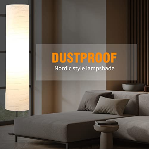 UOIENRT Paper Floor Lamp Shades Nordic Style Table Light Cover Barrel Chandelier Protector for Home Hotel Bedside Desk Wall Floor Lamp