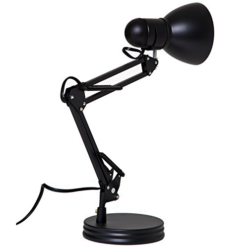 Boston Harbor TL-WK-134E-BK-3L Swing Arm Adjustable Desk Lamp, 60 W, A19, Black