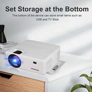 Native 1080P Projector, WiFi Projector, OSEVEN Portable Movie Projector Supported 4K, Compatible with Smartphone, TV Stick, HDMI, VGA, USB, Laptop, Tablet，iOS & Android