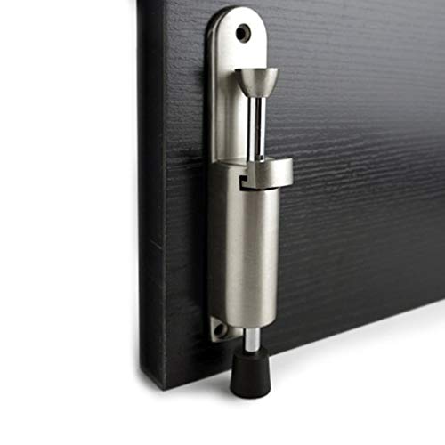 Spring Loaded Telescopic Door Stopper,Easy Step Door Stop,Adjustable Height Heavy Duty Kick Down Door Stop, Silver