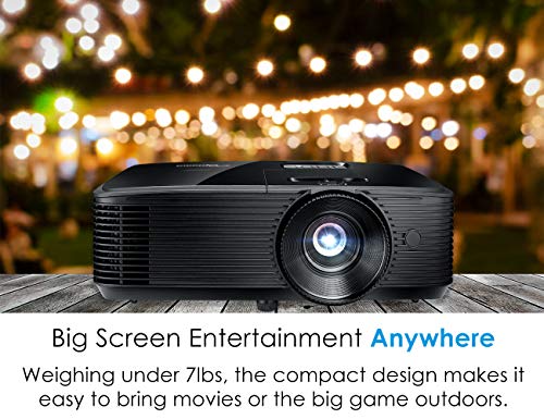 Optoma HD143X Affordable High Performance 1080p Home Theater Projector, 3000 Lumens, 3D Support, Long 12000 Lamp Life, for Indoor and Outdoor Movies, Built In Speaker