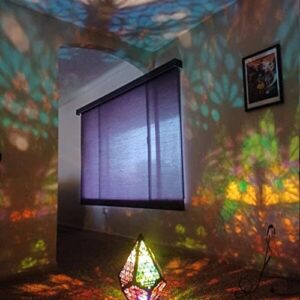 Colorful 3D Projection Hollow Lamp, Large Floor Lamp Led Colorful Diamond Lights, Bohemian Floor Decorative Lamp, Night Decorative LED Light for Living Room Home Decor Modern Floor Lamp