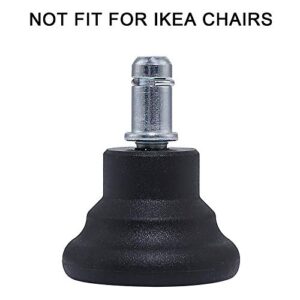 Office Chair Bell Glides with Felt Pads,Office Chair Caster Replacement,Shockproof and Non Slip,Heavy Duty 550lbs,Protect Floors,Furniture Feet,Desk Chair,Swivel Chair,Task Chair No Wheels,11mm