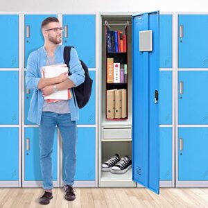 Sutinban 3 Shelf Hanging Locker Organizer for School, Gym, Work,Sturdy & Durable, Adjustable School Locker Shelf 38" *5.5" * 9", Black with Red Trim