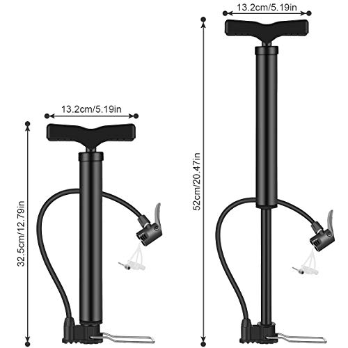 Floor Pump,[120PSI] Diyife Mini Bike Pump, Portable Bicycle Air Pump Bike Hand Pump for Road, Mountain BMX Bike Automatically Fit Presta Schrader with 1 Ball Needle Motorboat Valve