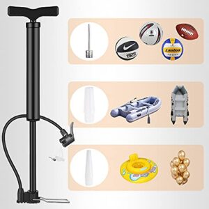 Floor Pump,[120PSI] Diyife Mini Bike Pump, Portable Bicycle Air Pump Bike Hand Pump for Road, Mountain BMX Bike Automatically Fit Presta Schrader with 1 Ball Needle Motorboat Valve