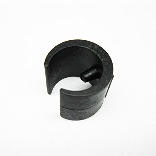 Breuer Chair Glides - Replacement Single Prong U-Shape Plastic Caps in Black (Set of 20) - Made in Italy