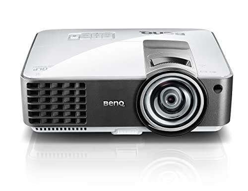 BenQ MW814ST 2500 Lumen WXGA Short Throw 3D DLP Projector,Black/silver (Renewed)