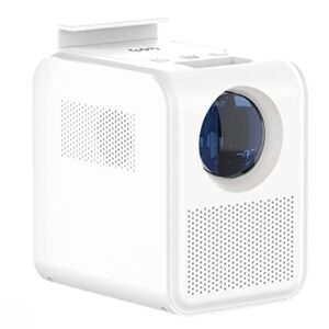 mini projector with wifi and bluetooth, native 1080p full hd portable projector for iphone android, home theater projector with android 9.0 os, support hdmi & keystone correction movie projector
