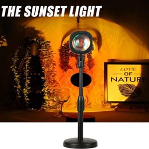 sunset lamp, 16 changing colors sunset lamp projection with remote control,180 degree rotation floor lamps for indoor parties, bedroom decoration, photo background, vlog atmosphere