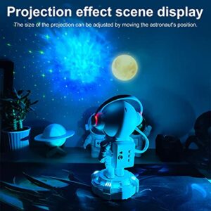 Lopeceal Space Astronaut Projection Moon Nebula Galaxy Projector Night Light Remote Control Timing Rotation Magnetic Head Brightness Adjustable for Bedroom Home Decor White