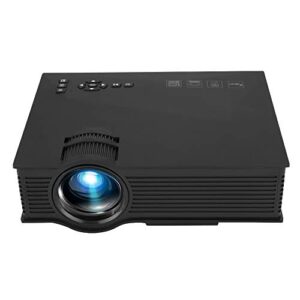 LCD LED Wireless Projector,WiFi Mini Beamer,Home Projector,with Multi Coated Optical Glass Lens,Support USB,SD,AV,HDMI,IR,VGA,Stylish Appearance,Fit for Home Theatre Black